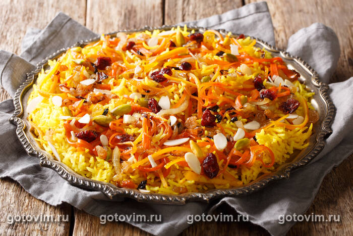 �������� ���������  ���� � ������ ����� �� �������� � �������� (Javaher Polow - Jeweled Rice)