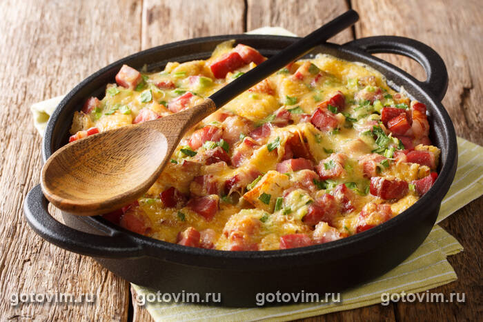 ������ - ������� ��������� � ��������� � ����� (Breakfast Strata with Sausage and Cheese)
