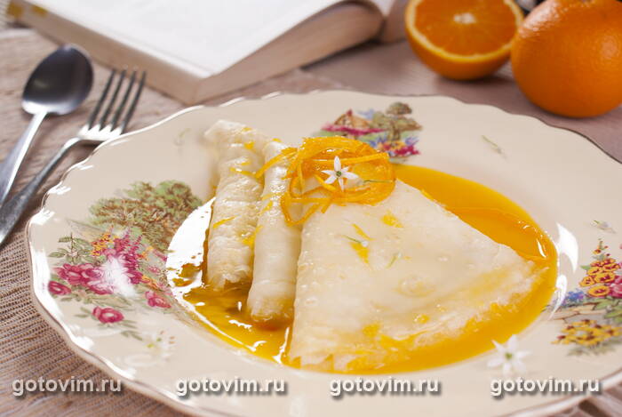 �������� ������� � ������������ ����� (Crepes Suzette)