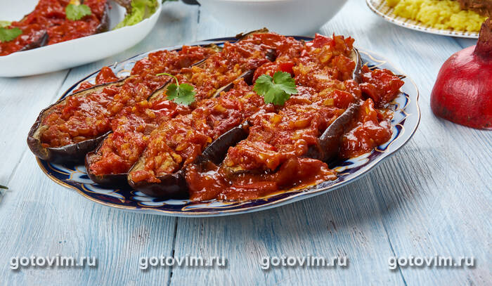 ����� ���� - ������������� ����� ��������� � �������� ����� � �������� (Stuffed aubergine Garni Yarikh)