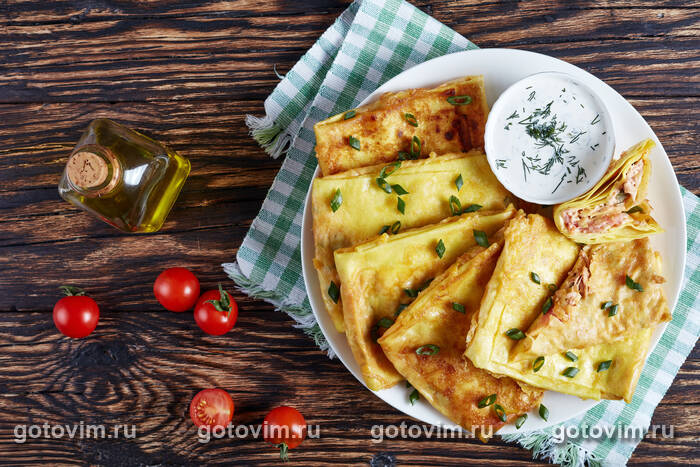 ������� ��� ������������ ������� � ������ �������� (Ground Chicken Stuffed Msemen Rghaif)
