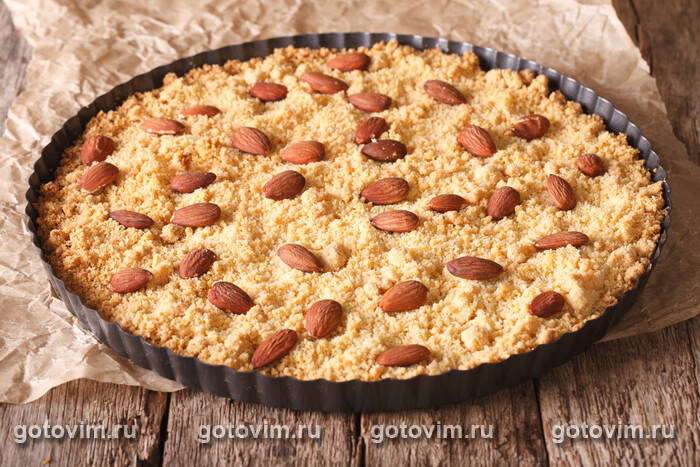 ���������� �� ���������� ���� � �������� �������� (Crostata sbriciolata alle pere e mandorle)