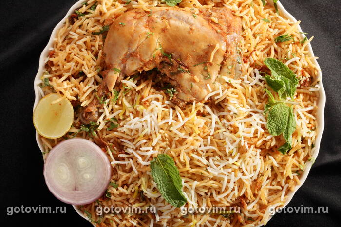 �������������� ������� � ������� (Hyderabadi Chicken Biryani - Kachi Yakhni Biryani)