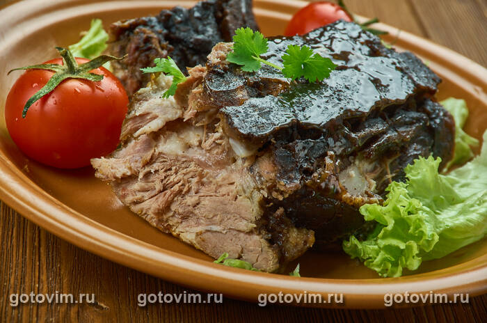 ���������� ������� ��-�������� � �������� ����  (Lechon Asado con Mojo)