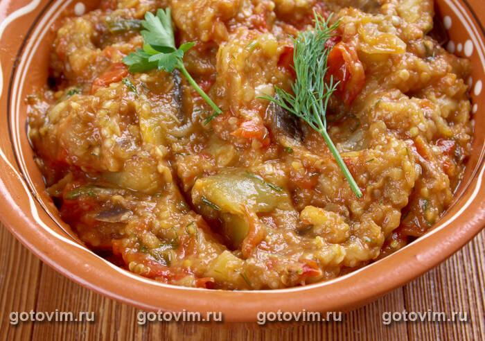 ������ - ������������ ����� �� ���������� (Moroccan Eggplant Salad - Zaalouk)