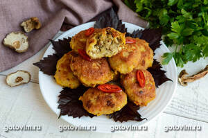 Зразы мясные с шампиньонами
