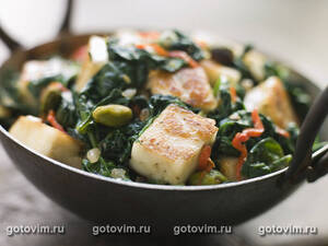 Сааг панир - жареный сыр со шпинатом (Saag Paneer)