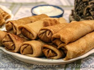 Блины с начинкой из легкого