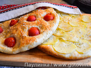 ������� � ���������� � ���������� (focaccia con patate e rosmarino)