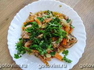 Кальмары с овощами в мультиварке