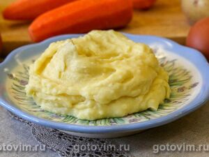Картофельное пюре с яйцом (без масла)