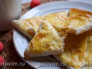 Конвертики из лаваша с творогом и бананом