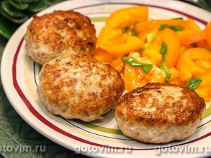 Котлеты из куриных грудок и свинины (без яиц и хлеба)