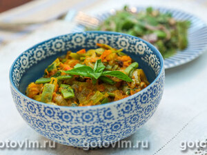 Парки лобио - стручковая фасоль с овощами