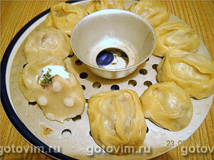 Манты (фарш с костным мозгом)