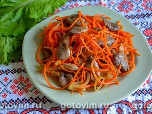 Маринованные вешенки с морковью по-корейски
