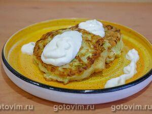 Оладьи из кабачков с картофелем