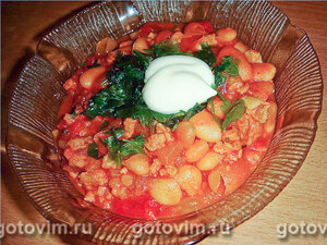 Острая фасоль по-мексикански (постная)