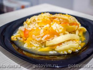 Рис с кальмарами в мультиварке