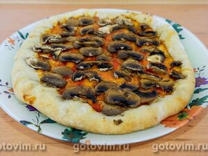 Постный пирог с грибами