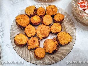 Шампиньоны, фаршированные сыром в духовке