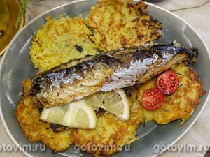 Скумбрия с чесночным маслом в микроволновке