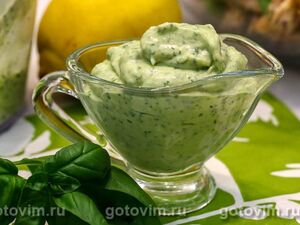 Соус «Зеленая богиня» с авокадо (Green goddess dressing)