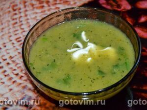 Суп-пюре из кабачков и стручковой фасоли