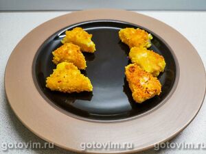 Жареный сыр в кукурузных хлопьях